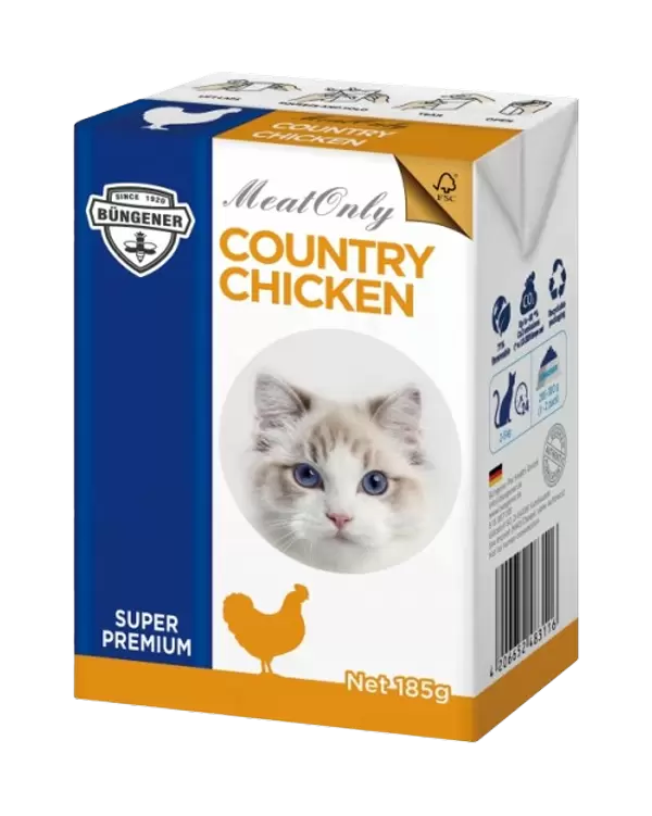 طعام القطط الرطب من Country Chicken